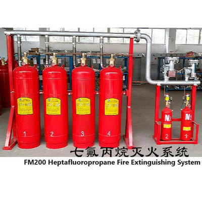 chất lượng  Gas Suppression System FM200 Cylinder Non Polluting Pipeline Network Type nhà máy sản xuất