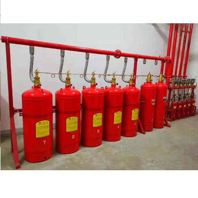 Hệ thống lưới đường ống FM200 màu đỏ 4.2MPa / 5.6MPa Hệ thống dập lửa khí hỗn hợp